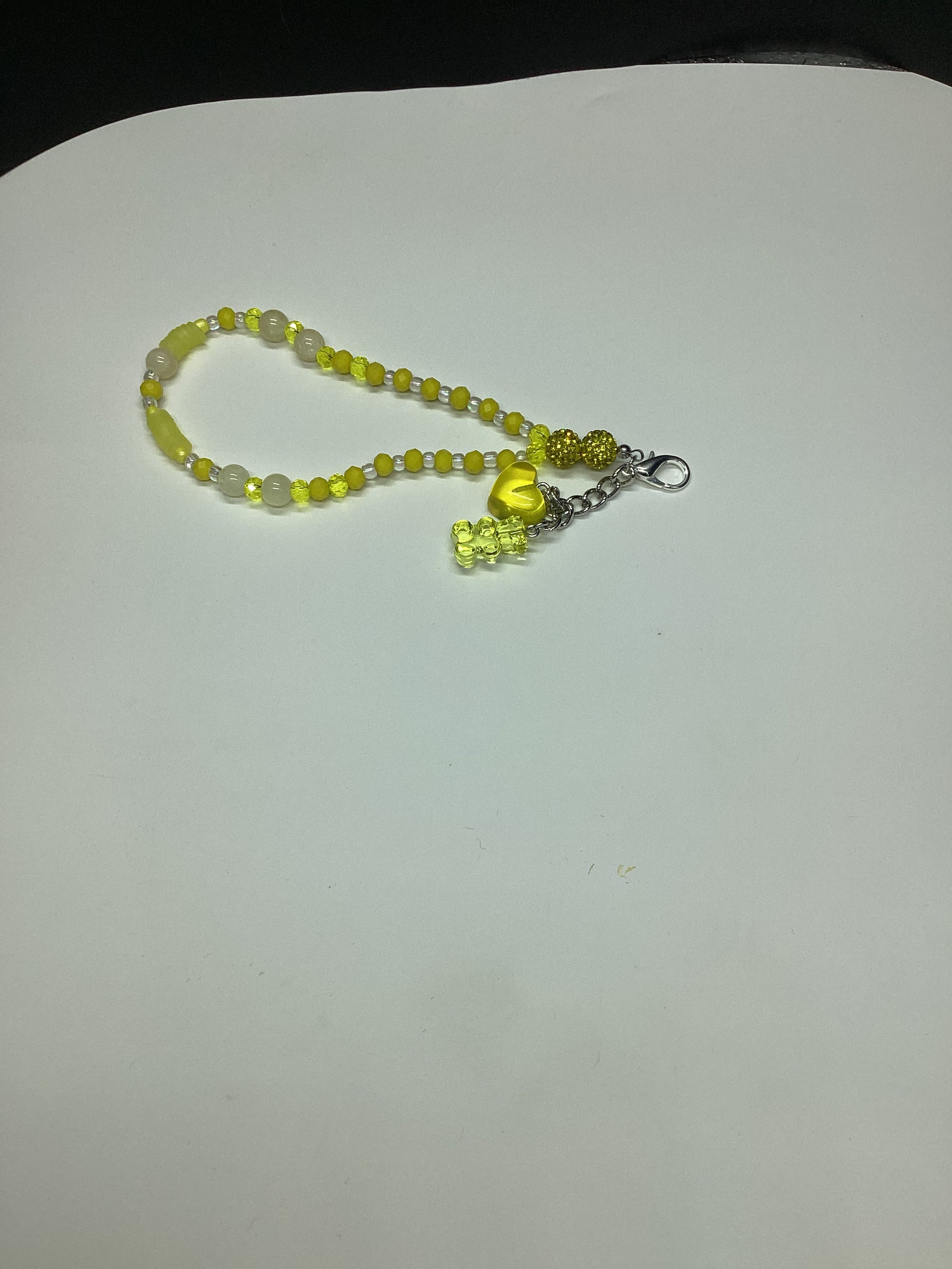 Manic yellow purse charm