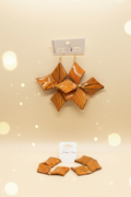 Orange and spiral black earrings