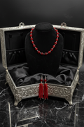 Classy red earring & necklace
