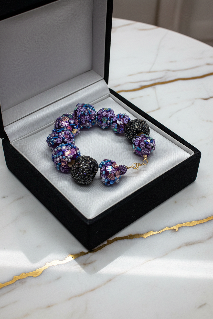 Purple royalty funky bracelet