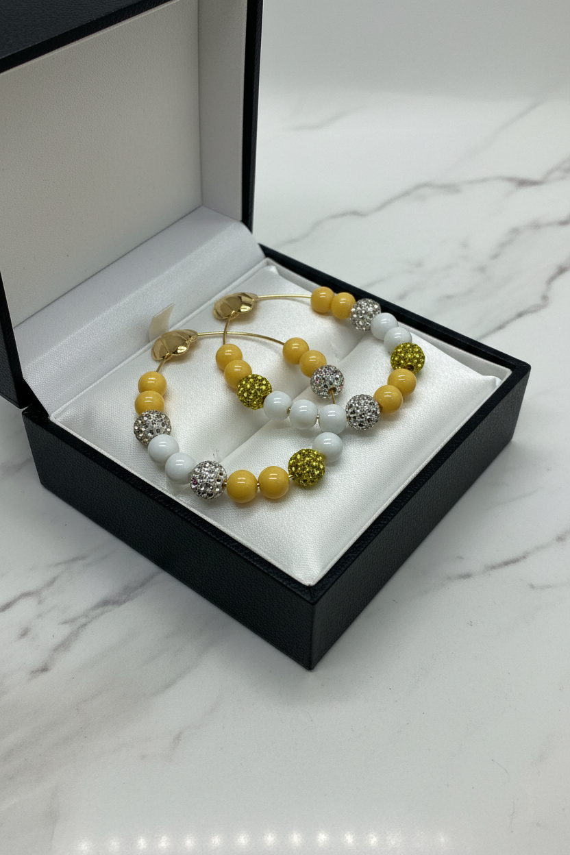 Golden lemonade earrings