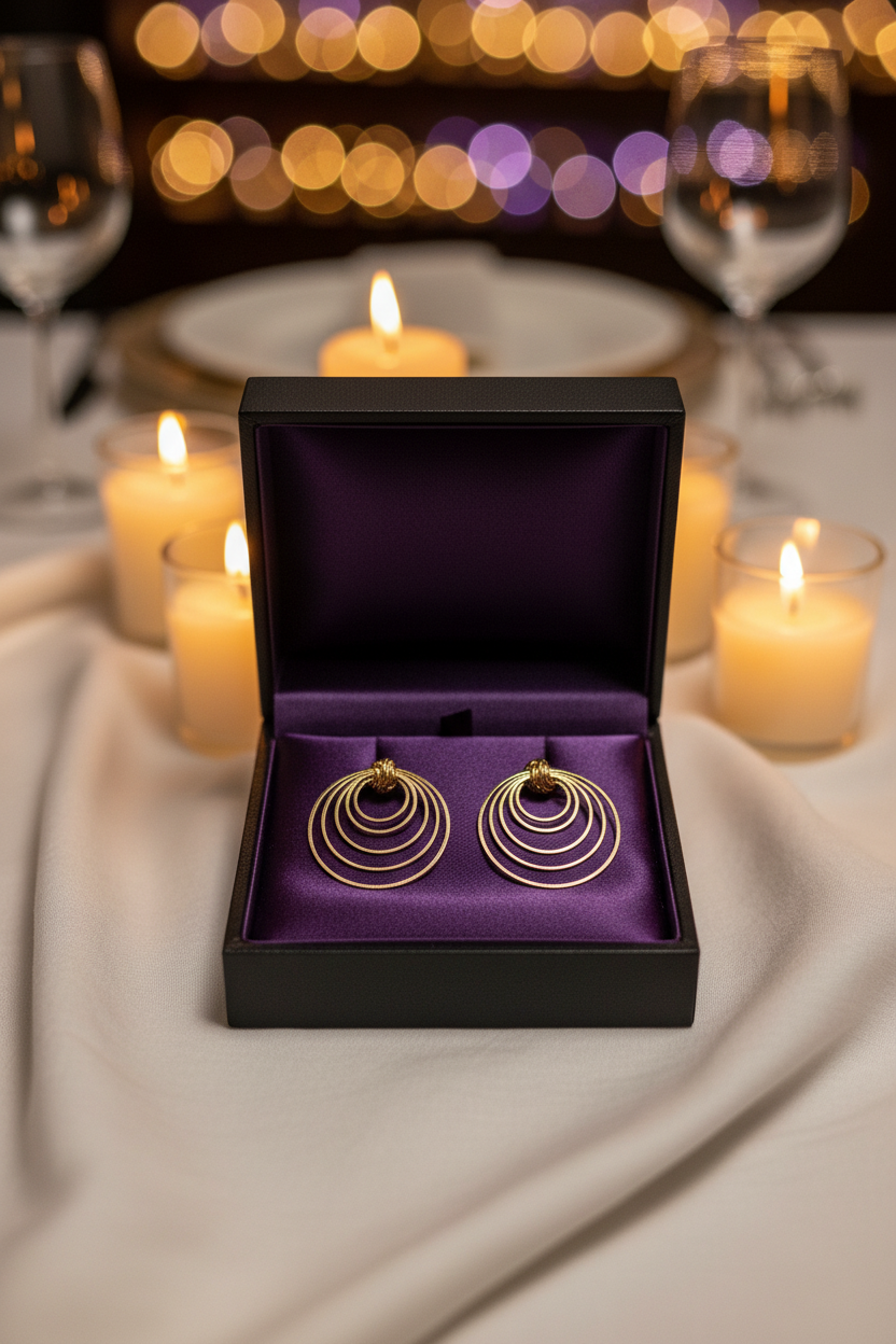 Infinite ring earrings