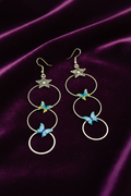 Butterfly in blue earrings