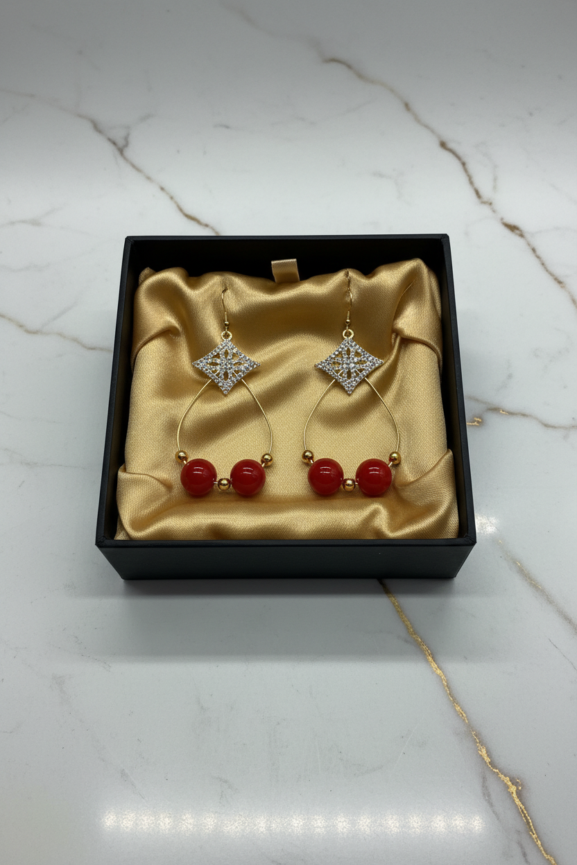 Dizzy cherry earrings