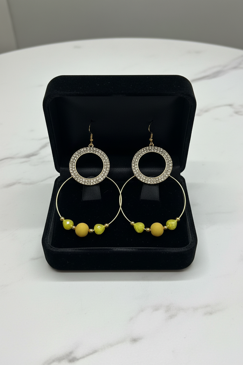 Classic yellow earrings
